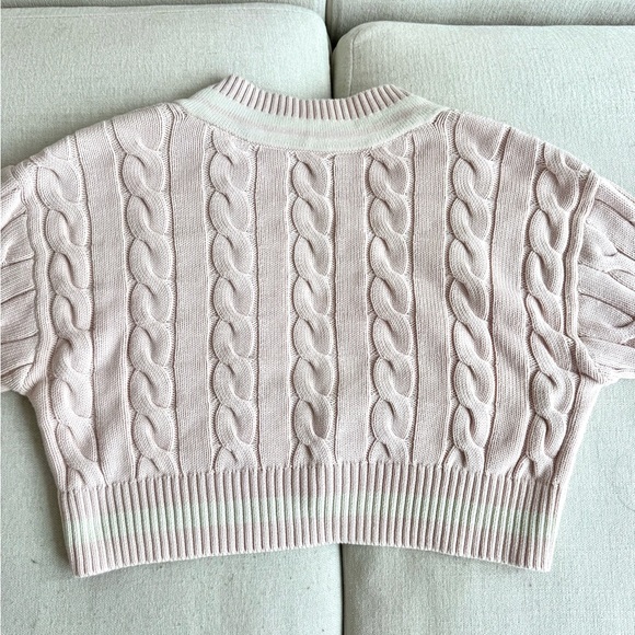 Aritzia TNA Varsity Cable-Knit Cropped Sweater – XS - Picture 9 of 9
